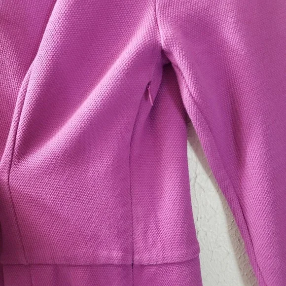 Boden Sz 10 R Purple Midi Dress Long Sleeve Scoop Neck Thick Fabric Box Pleated - Picture 3 of 10